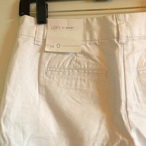 REPOSHING - Loft NWT White Shorts - Size 0, 4" Short